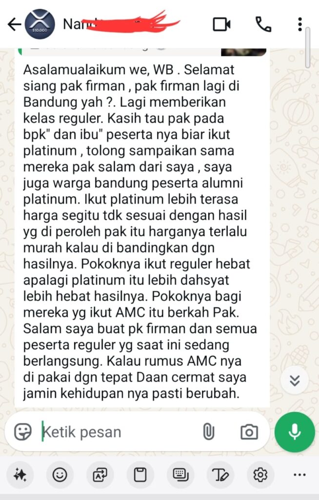 bukti kelas platinum paham spiritual